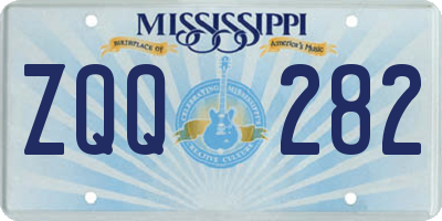 MS license plate ZQQ282