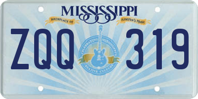 MS license plate ZQQ319
