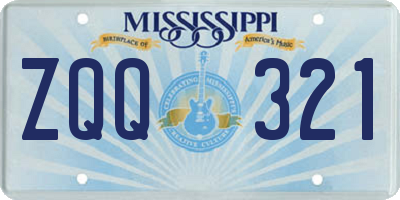 MS license plate ZQQ321