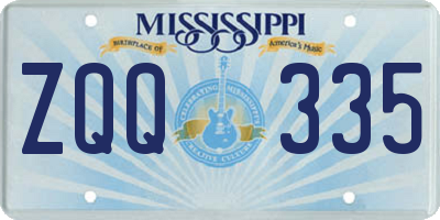 MS license plate ZQQ335