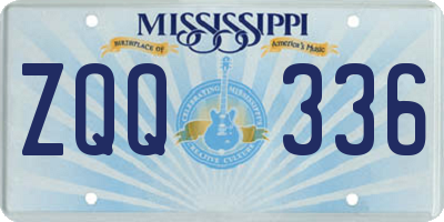 MS license plate ZQQ336