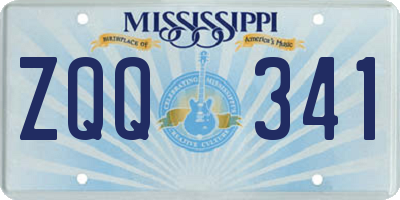 MS license plate ZQQ341