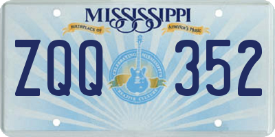 MS license plate ZQQ352