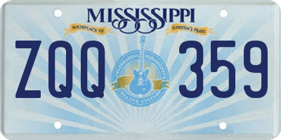 MS license plate ZQQ359