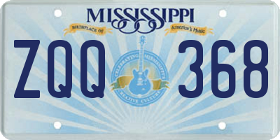 MS license plate ZQQ368