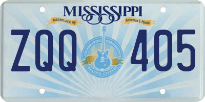 MS license plate ZQQ405