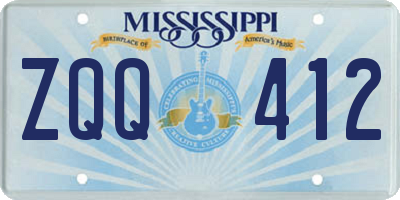 MS license plate ZQQ412