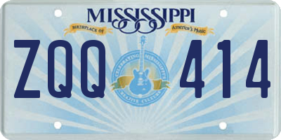 MS license plate ZQQ414