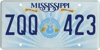 MS license plate ZQQ423