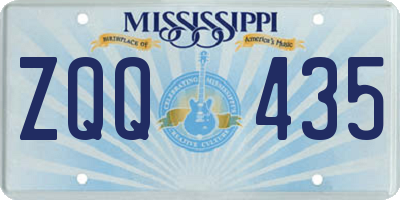 MS license plate ZQQ435