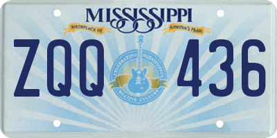MS license plate ZQQ436