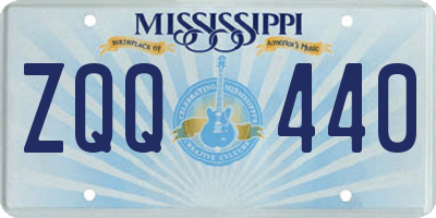 MS license plate ZQQ440