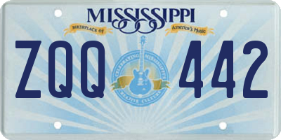 MS license plate ZQQ442