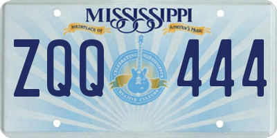 MS license plate ZQQ444