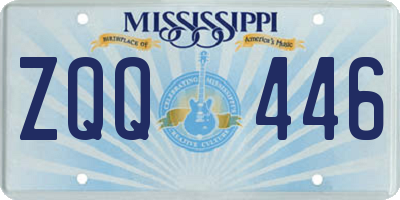 MS license plate ZQQ446