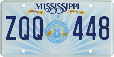 MS license plate ZQQ448