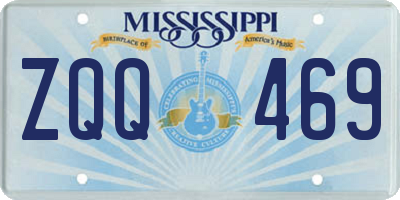 MS license plate ZQQ469