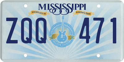 MS license plate ZQQ471