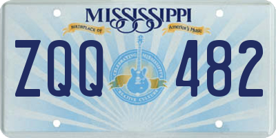 MS license plate ZQQ482
