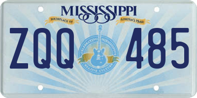 MS license plate ZQQ485