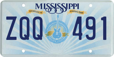 MS license plate ZQQ491