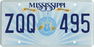 MS license plate ZQQ495