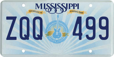 MS license plate ZQQ499