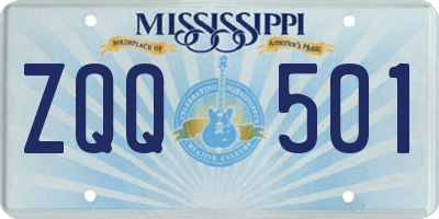 MS license plate ZQQ501