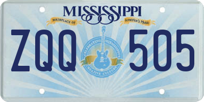 MS license plate ZQQ505