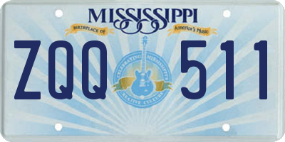 MS license plate ZQQ511