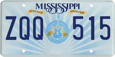 MS license plate ZQQ515
