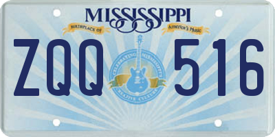 MS license plate ZQQ516