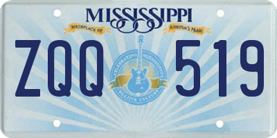MS license plate ZQQ519