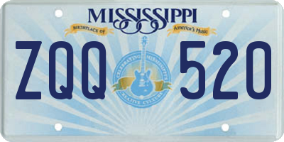 MS license plate ZQQ520