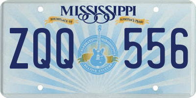 MS license plate ZQQ556