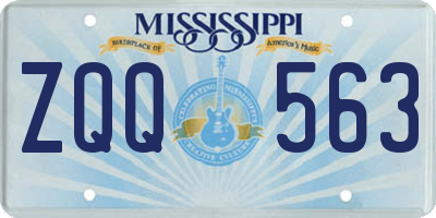 MS license plate ZQQ563