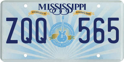 MS license plate ZQQ565