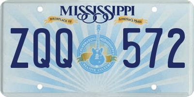 MS license plate ZQQ572