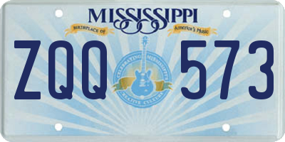 MS license plate ZQQ573