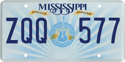 MS license plate ZQQ577
