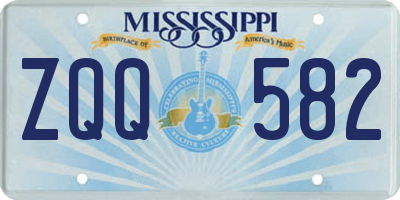 MS license plate ZQQ582