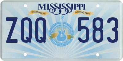 MS license plate ZQQ583