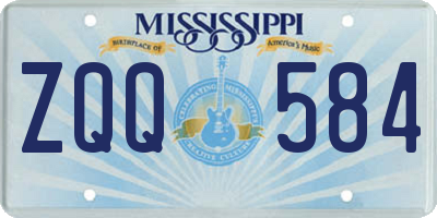 MS license plate ZQQ584