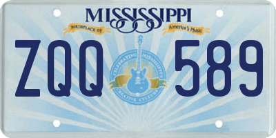 MS license plate ZQQ589