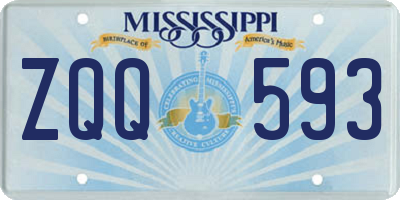 MS license plate ZQQ593
