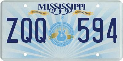 MS license plate ZQQ594