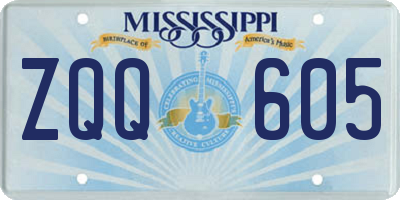 MS license plate ZQQ605