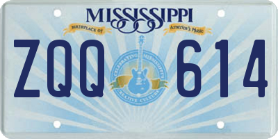 MS license plate ZQQ614