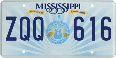MS license plate ZQQ616