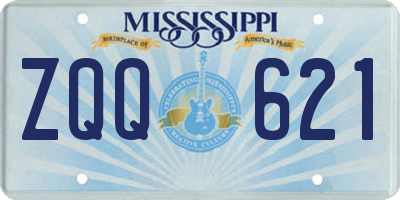MS license plate ZQQ621